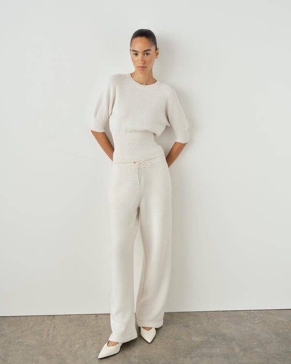 Wide Leg Trouser in Merino Wool Cashmere
