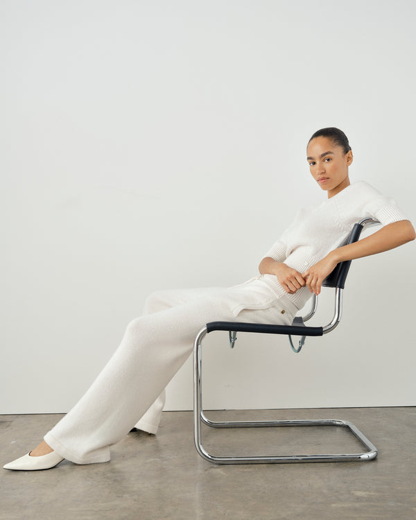 Wide Leg Trouser in Merino Wool Cashmere