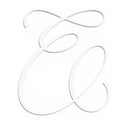 Elegant white script letter embossed on a smooth white surface, highlighting fine texture and artisanal detail.