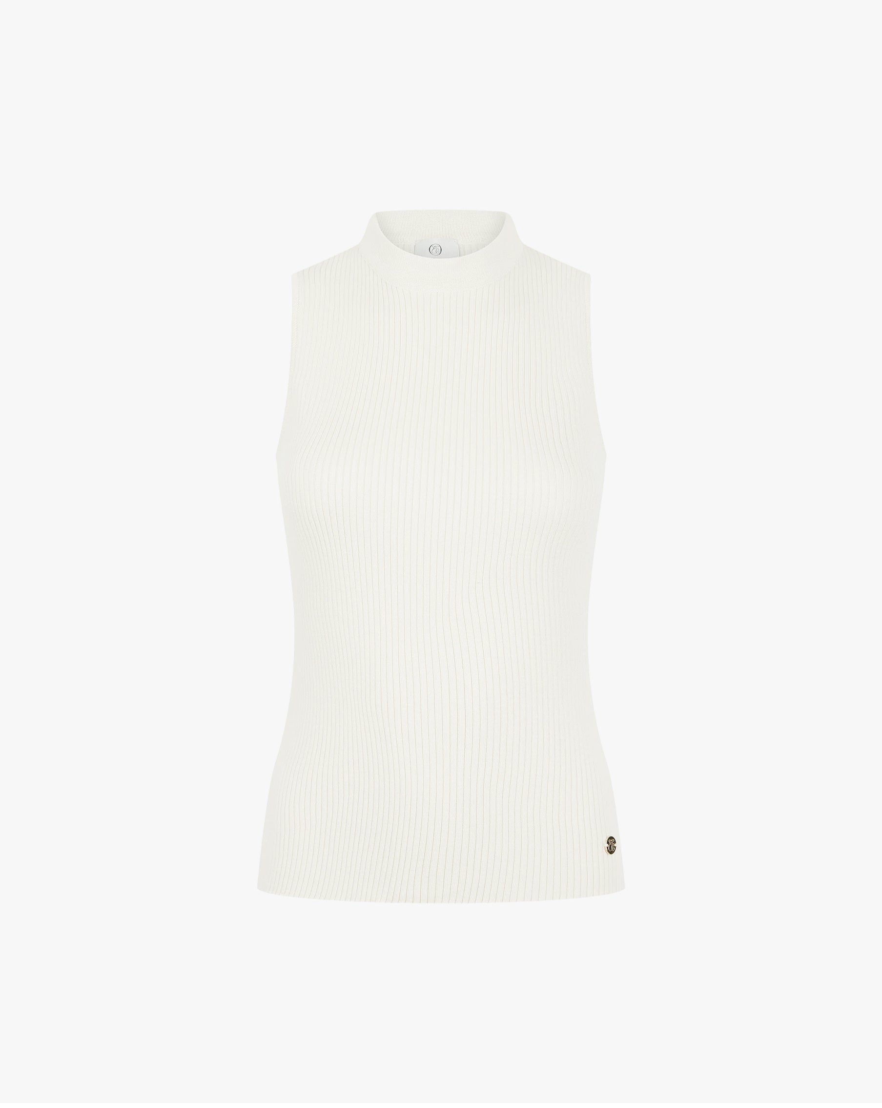 Ribbed Vest in Cotton Cashmere