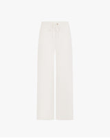 Ribbed Knit Wide-Leg Trouser in Cotton Cashmere