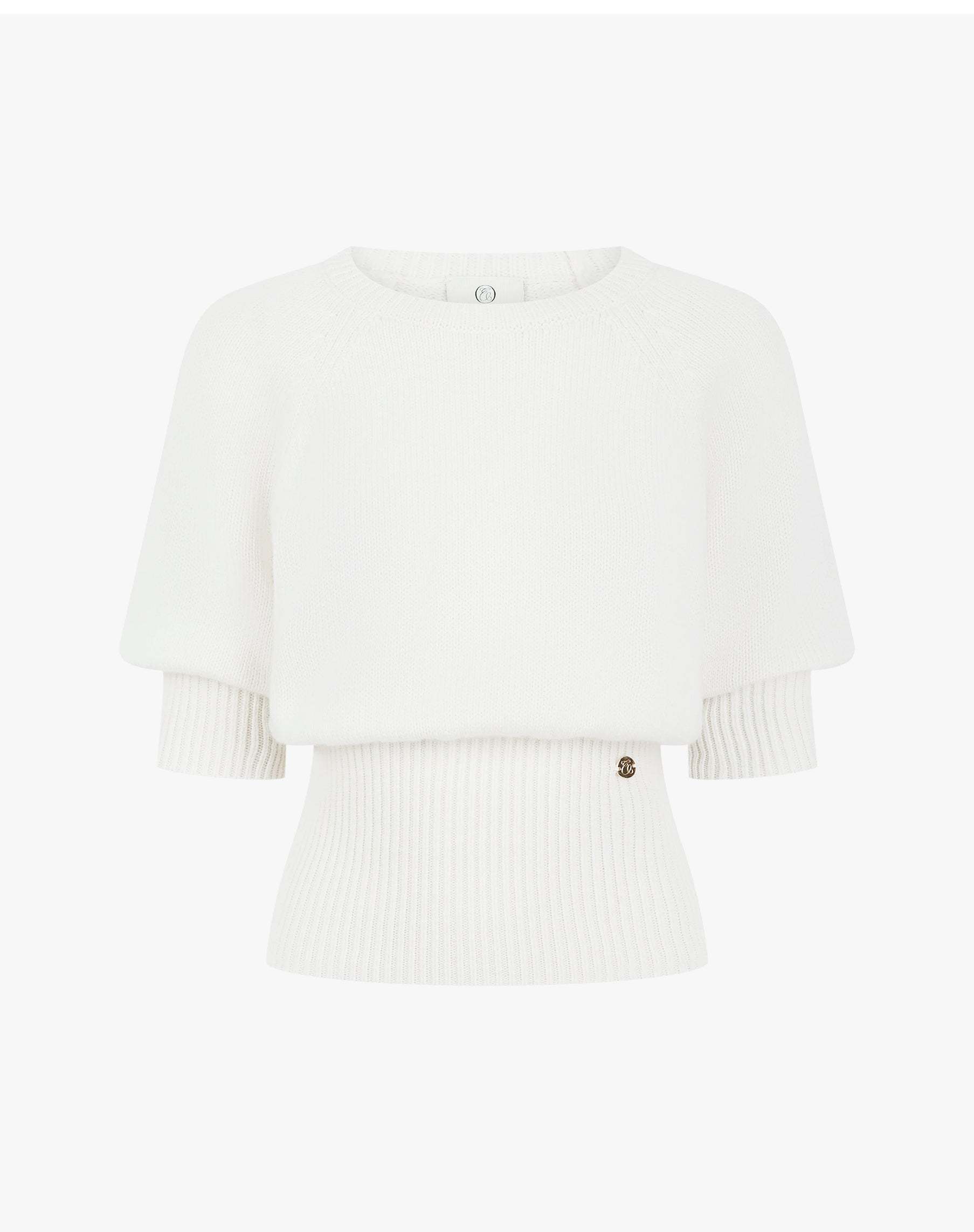 Puff Sleeve Sweater in Merino Wool Cashmere