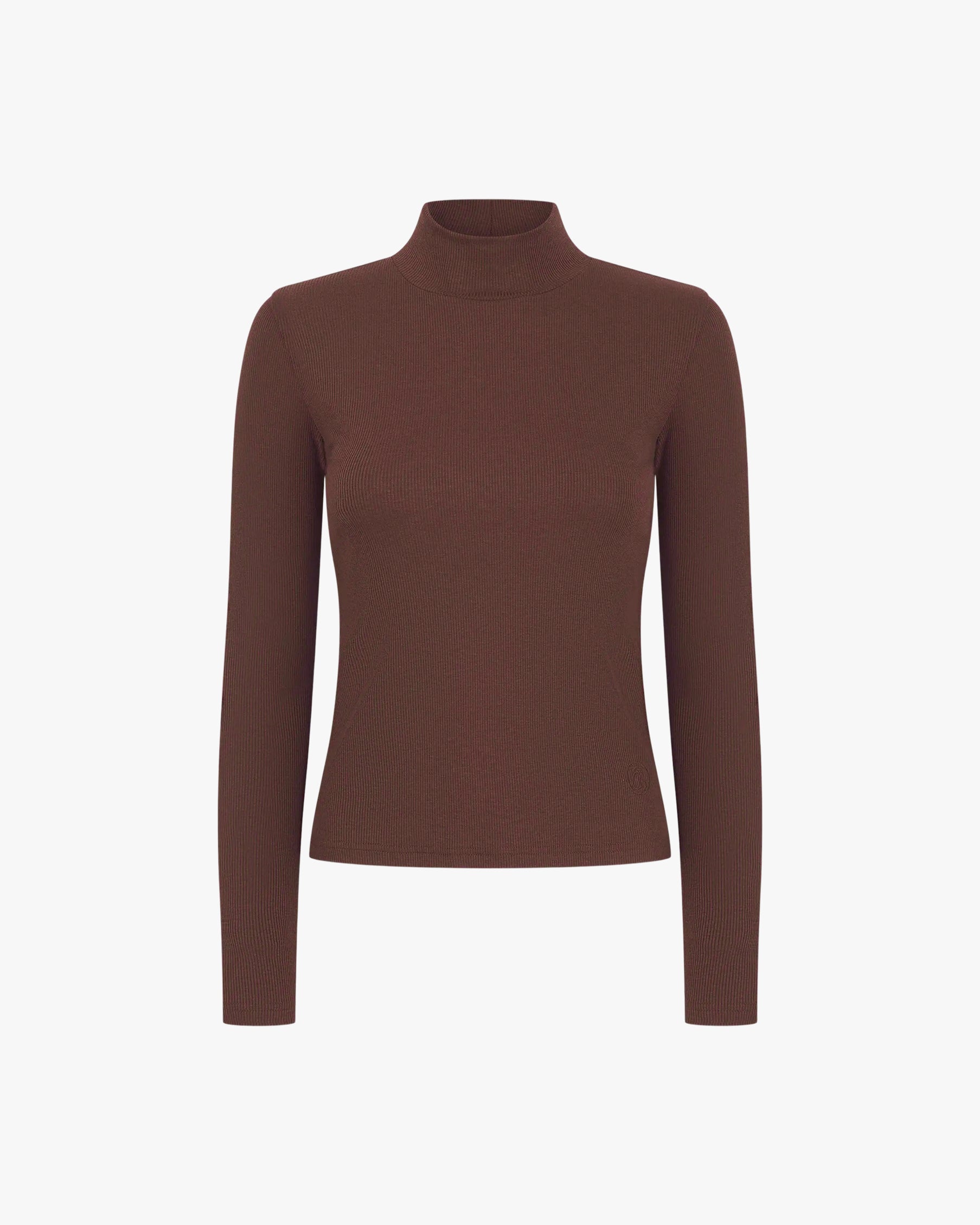 Ribbed Turtleneck in Lyocell Cotton