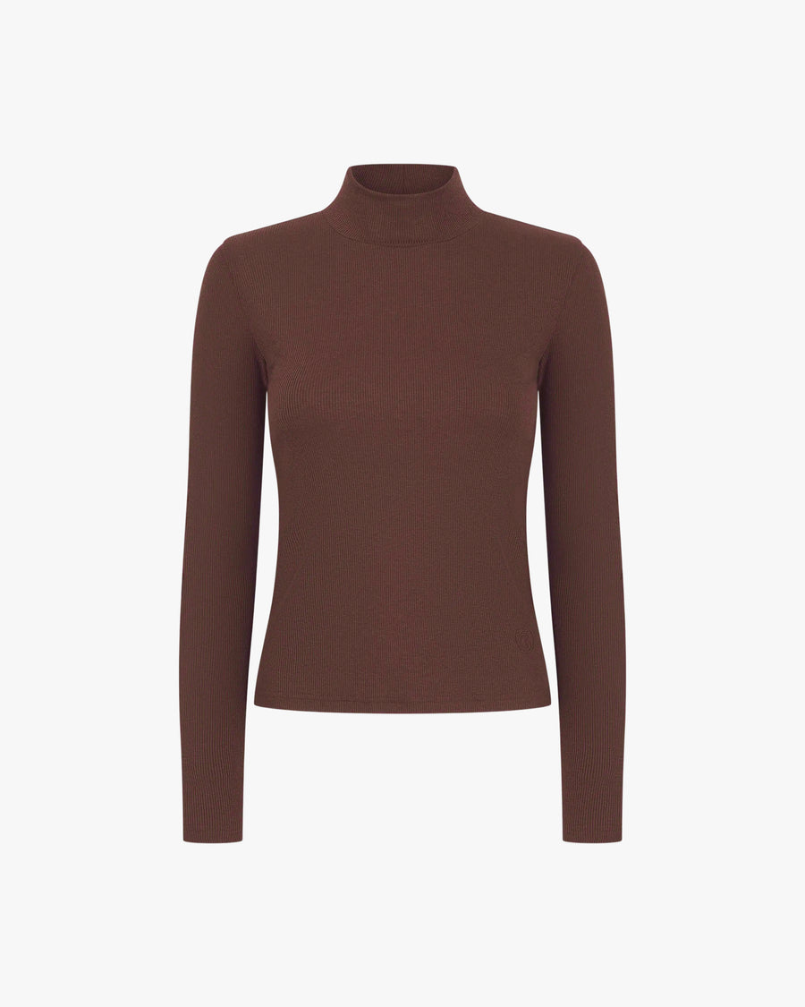 Ribbed Turtleneck in Lyocell Cotton