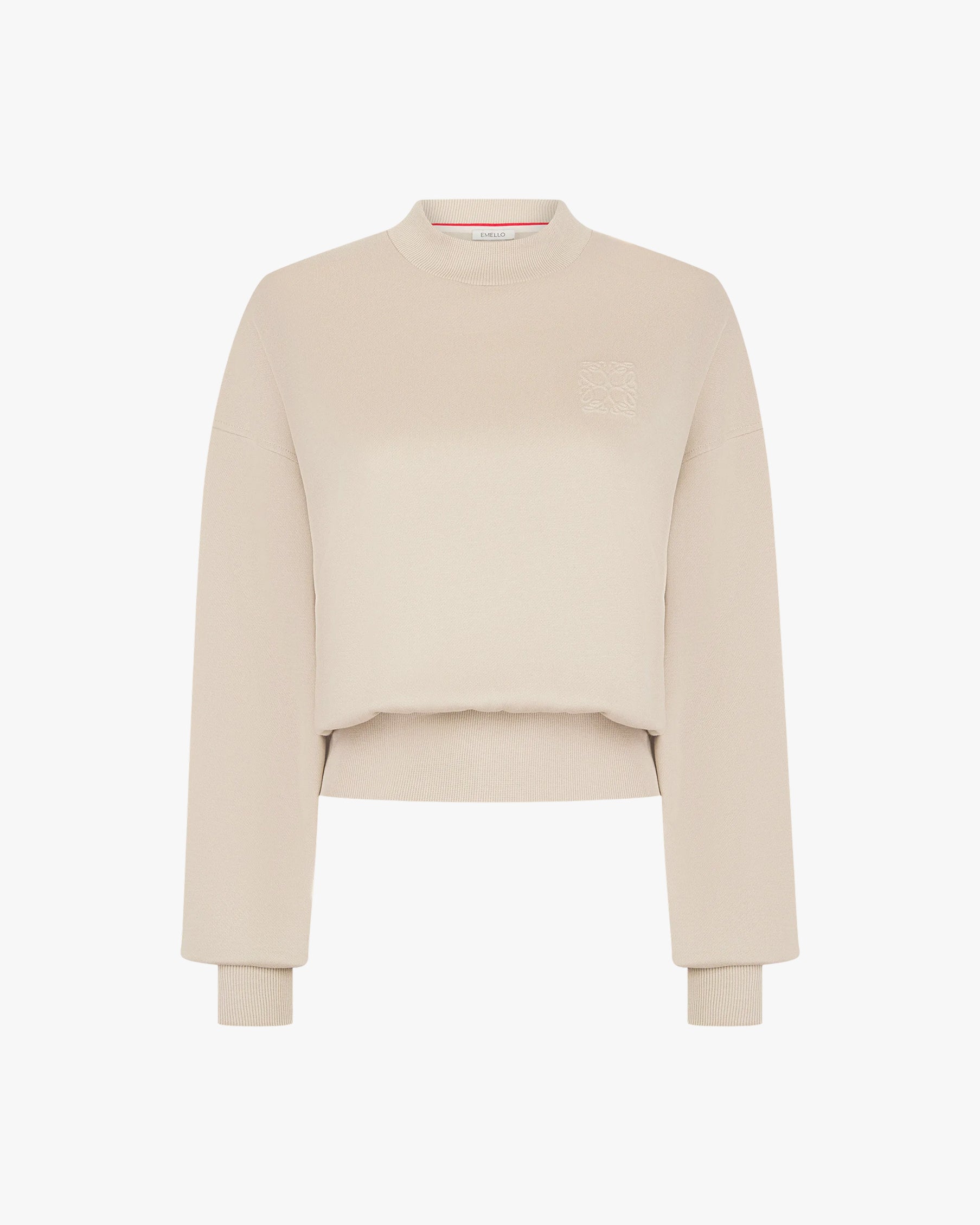 Sweatshirt With Debossing in Lyocell