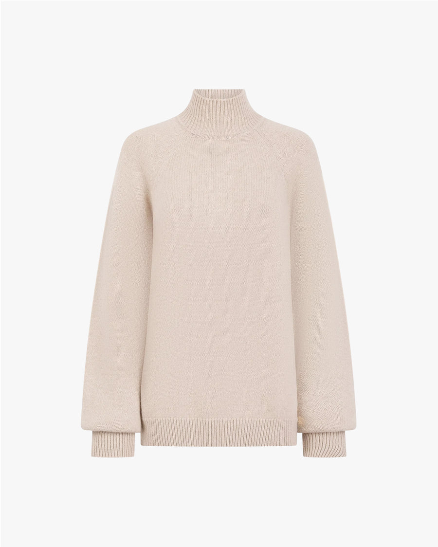 High Neck Sweater in Merino Wool Cashmere