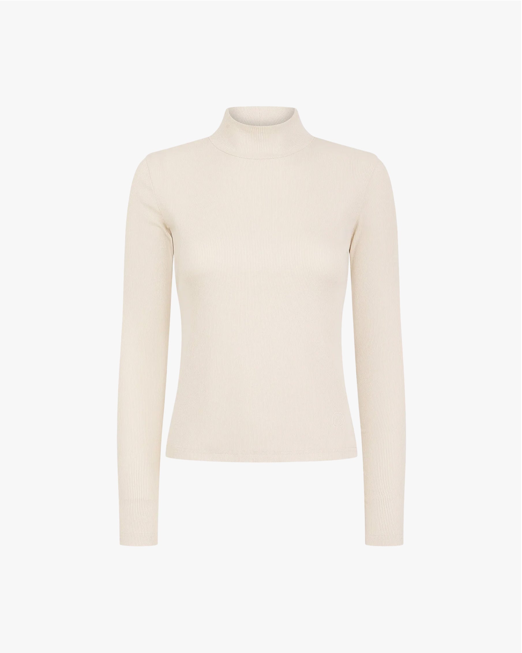 Ribbed Turtleneck in Lyocell Cotton