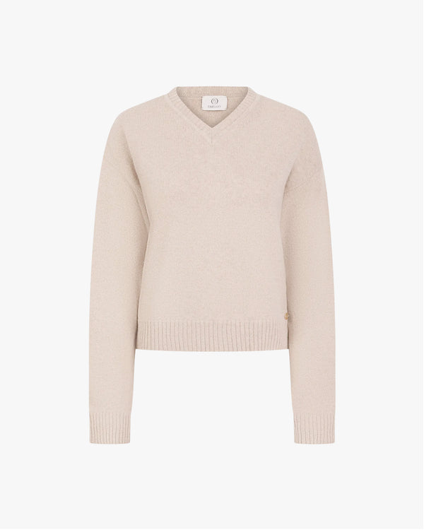 V Neck Sweater in Merino Wool Cashmere