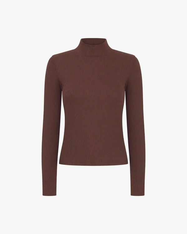 Ribbed Turtleneck in Lyocell Cotton
