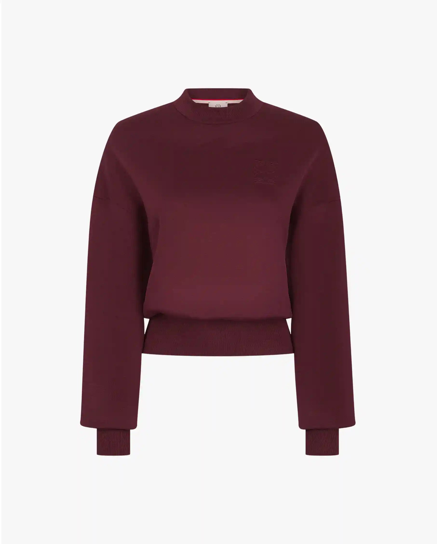 Maroon sweatshirt on a white background