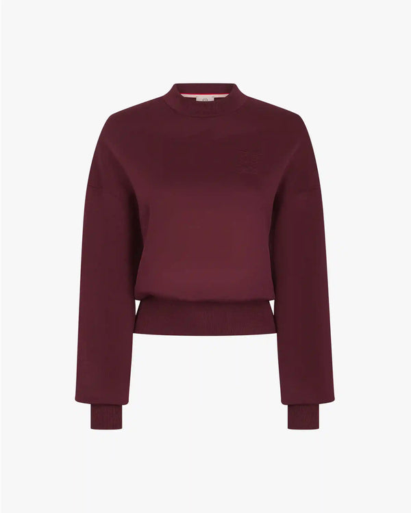 Maroon sweatshirt on a white background