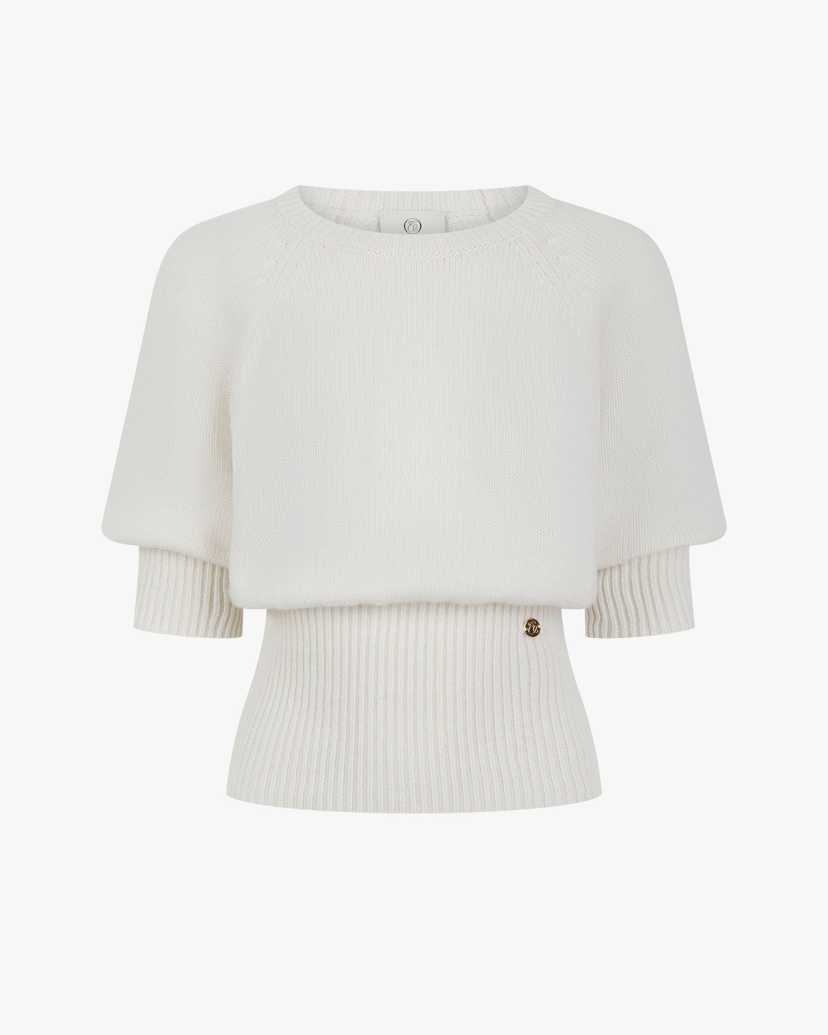 Puff Sleeve Sweater in Merino Wool Cashmere