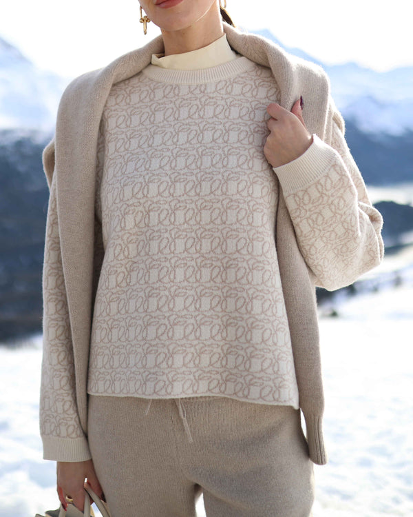 Reversible Jacquard Cashmere Sweater