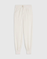 Emello Balloon Popper Trousers in cream with a fluid, relaxed fit.