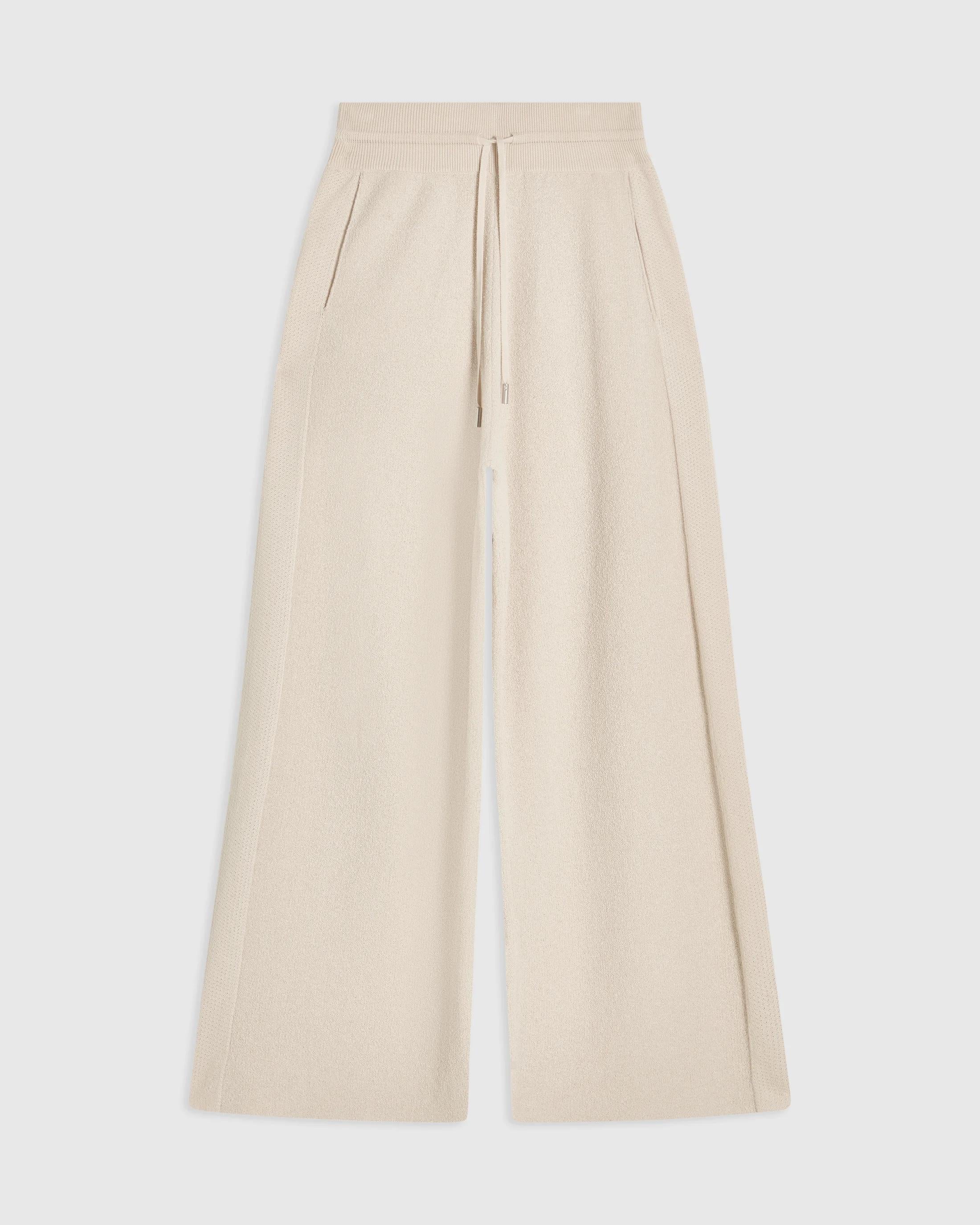 Bouclé Wide Leg Trousers