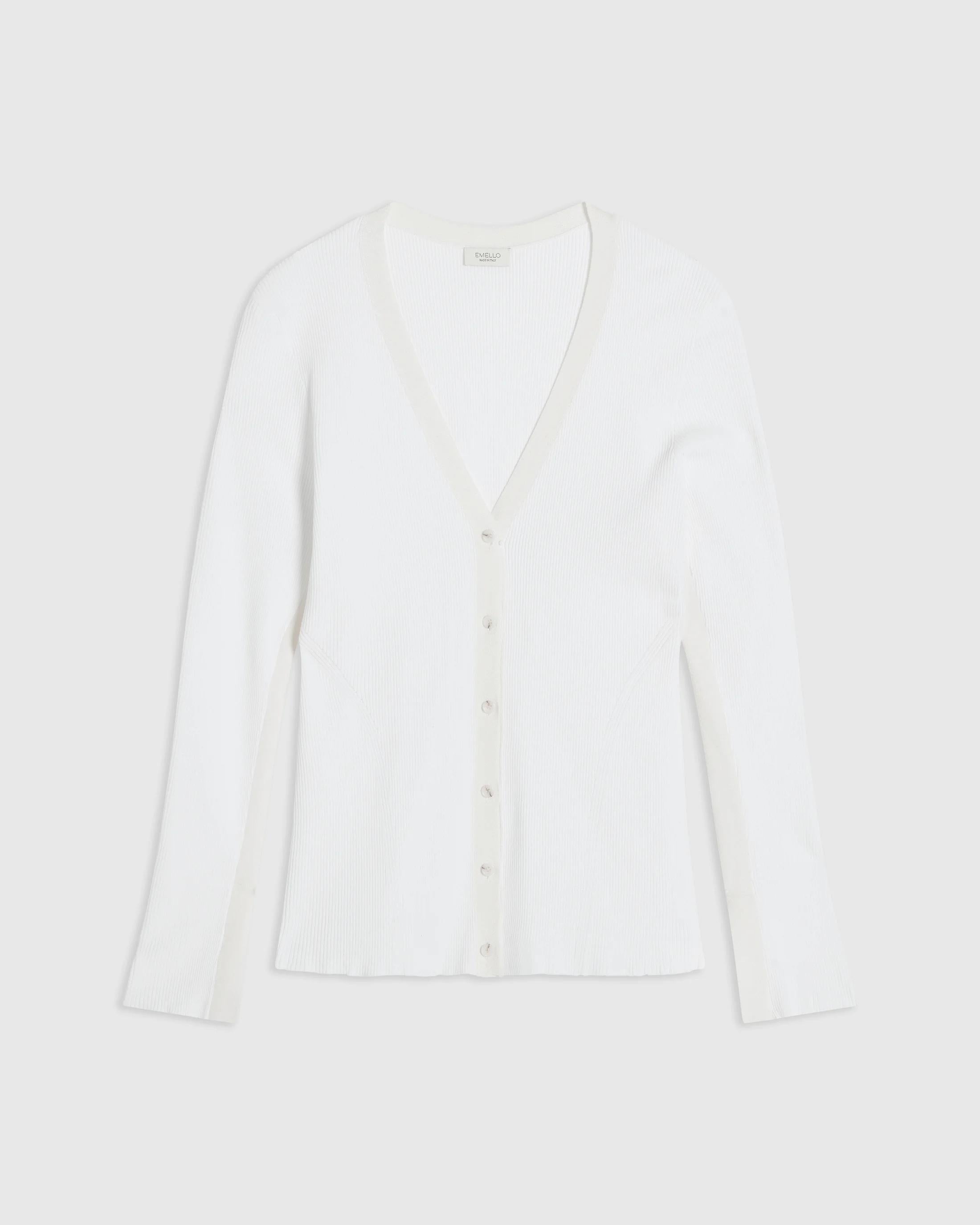 Tonal Ribbed Knit Cardigan