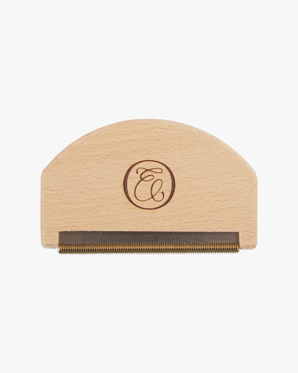 Emello Beechwood Cashmere Comb with Brass Detailing