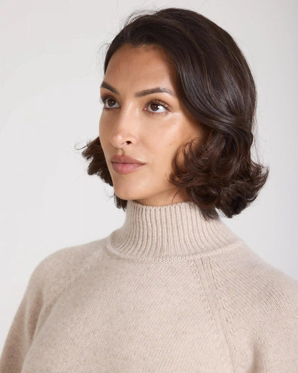 High Neck Sweater in Merino Wool Cashmere