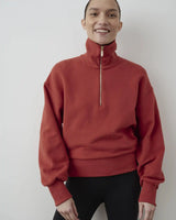Quarter-Zip Funnel-Neck Sweatshirt