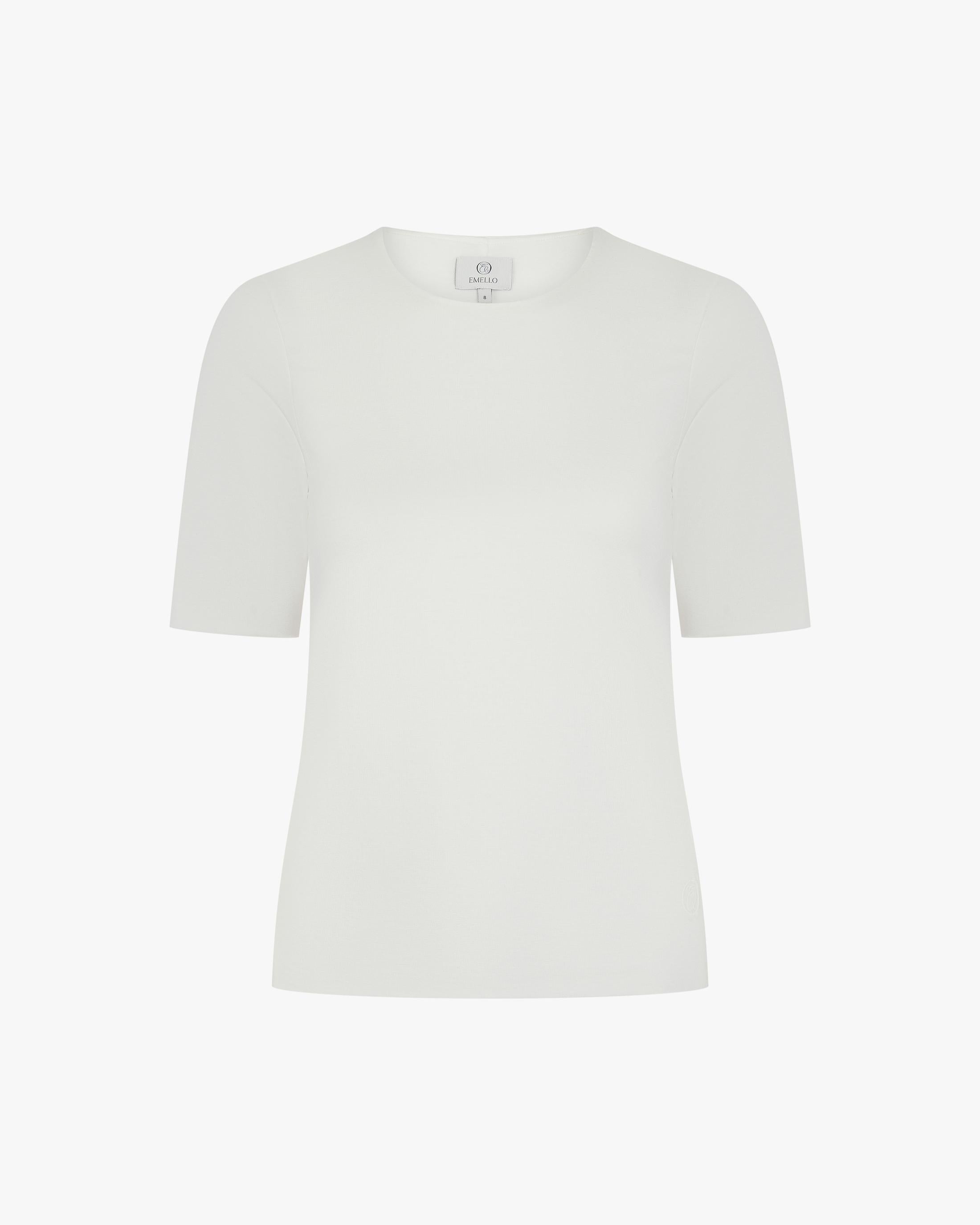 Emello Cream Double-Layer Lyocell Top