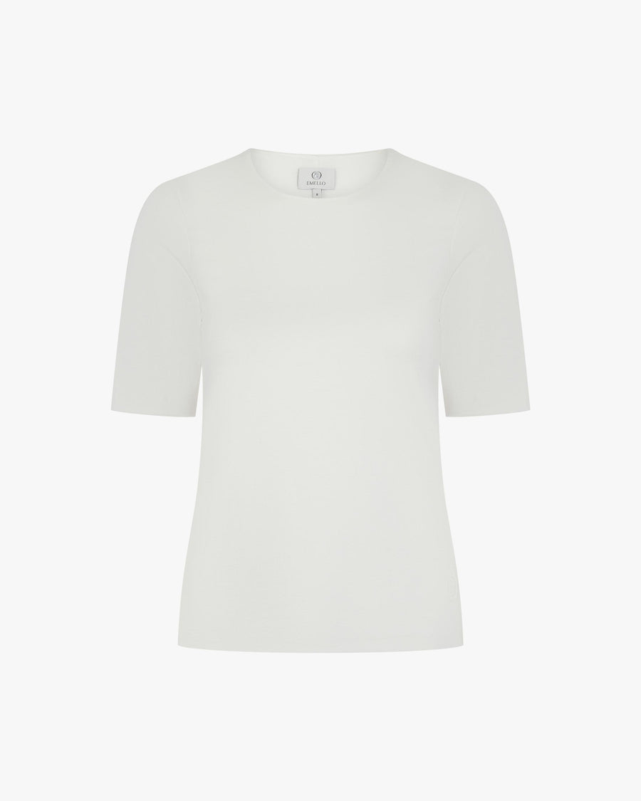 Emello Cream Double-Layer Lyocell Top