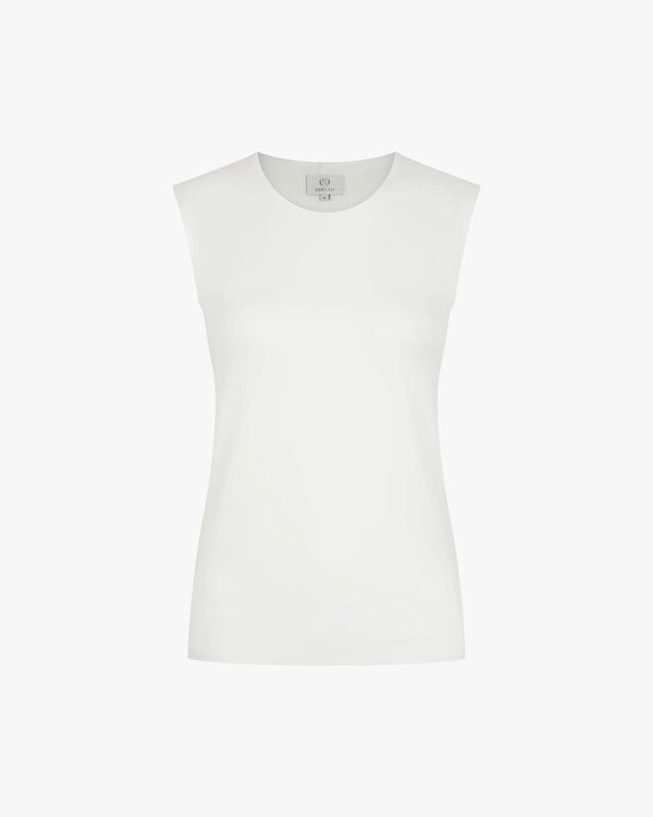 Emello Double-Layer Vest in Lyocell, Cream