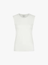 Emello Double-Layer Vest in Lyocell, Cream