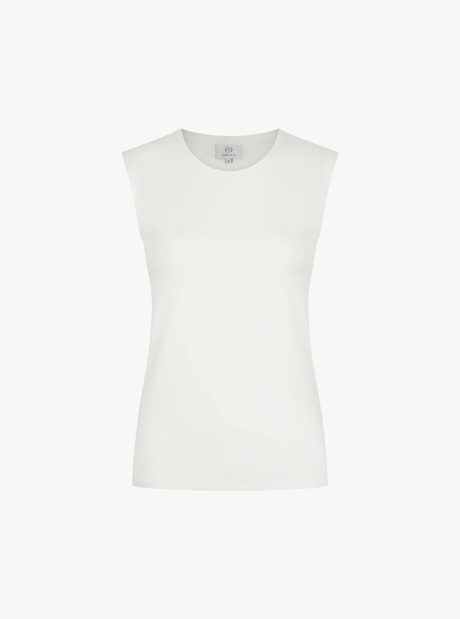 Emello Double-Layer Vest in Lyocell, Cream