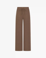 Ribbed Knit Wide-Leg Trouser in Cotton Cashmere