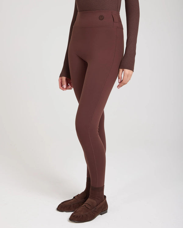 Forma Super Soft Sculpting Leggings With Belt Loops in Chocolate