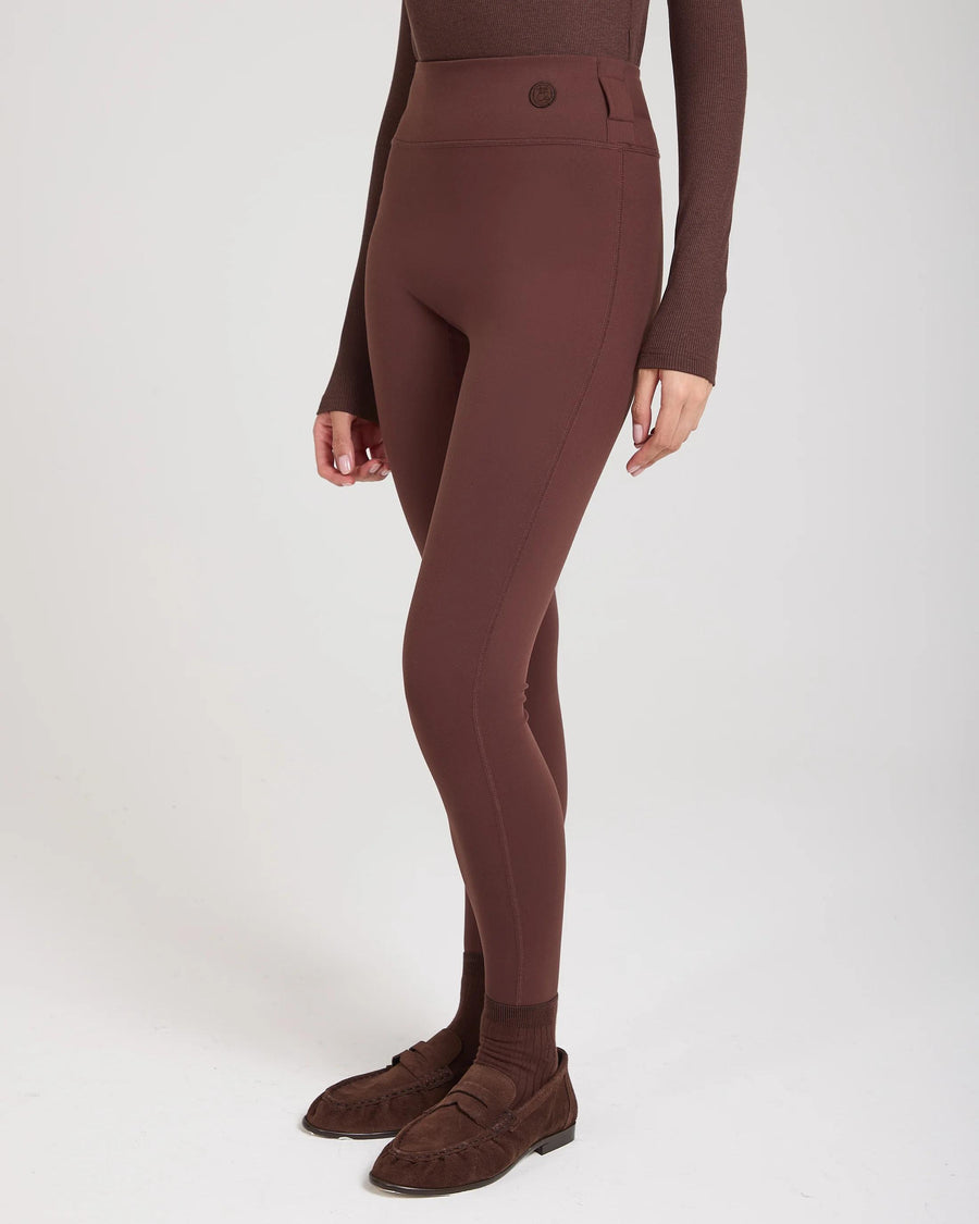 Forma Super Soft Sculpting Leggings With Belt Loops in Chocolate