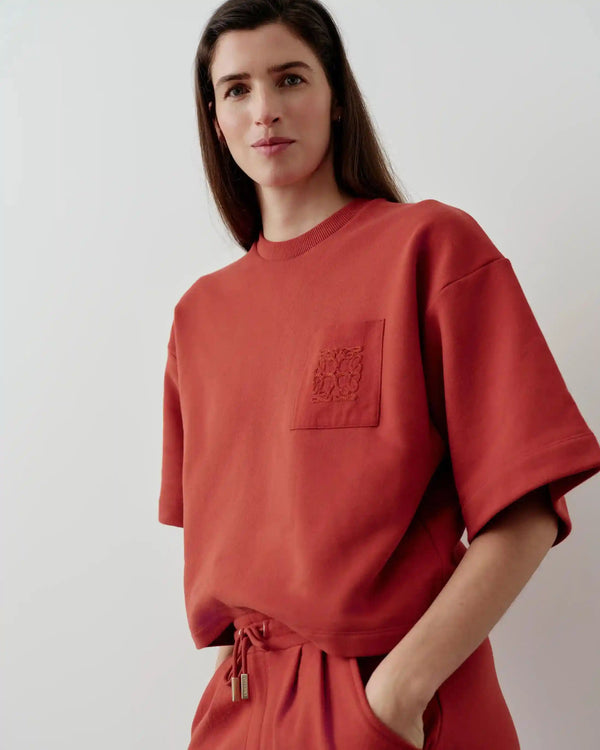 Short Sleeve Pocket Sweatshirt