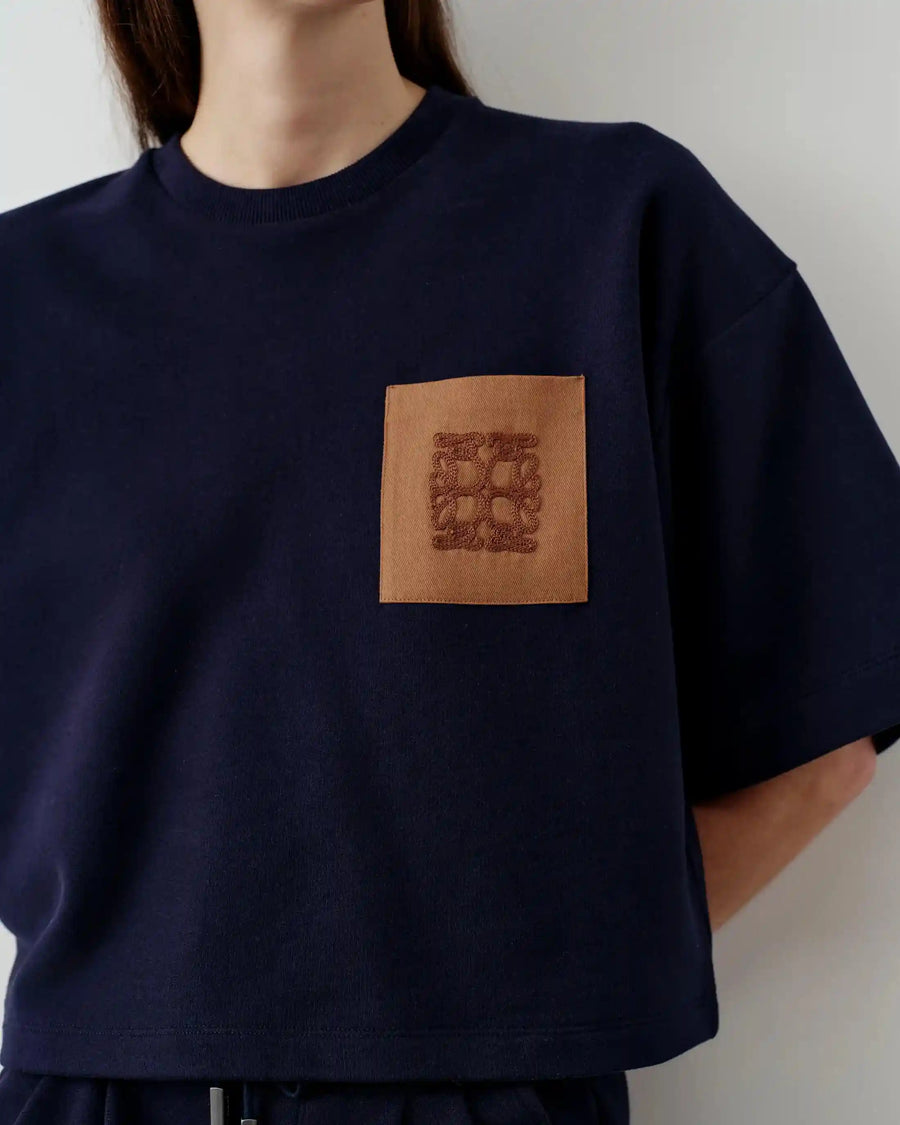 Short Sleeve Pocket Sweatshirt