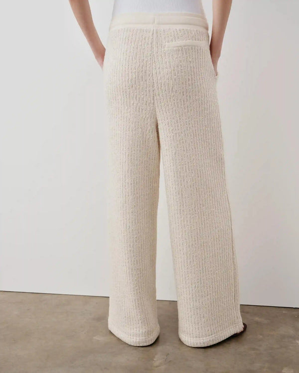 Stripe Knit Wide Leg Trousers