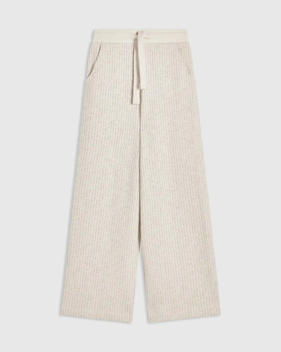Stripe Knit Wide Leg Trousers
