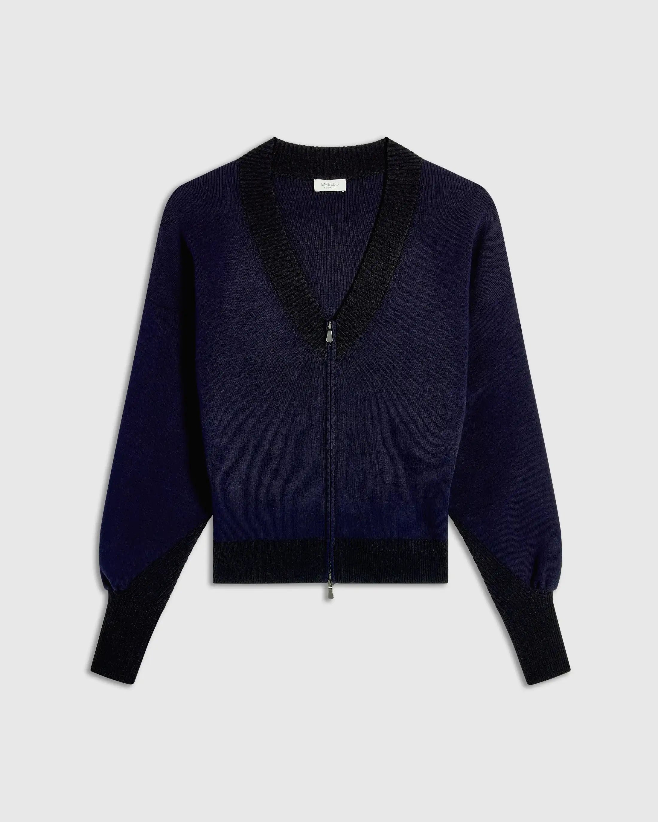 V Neck Zip Cardigan
